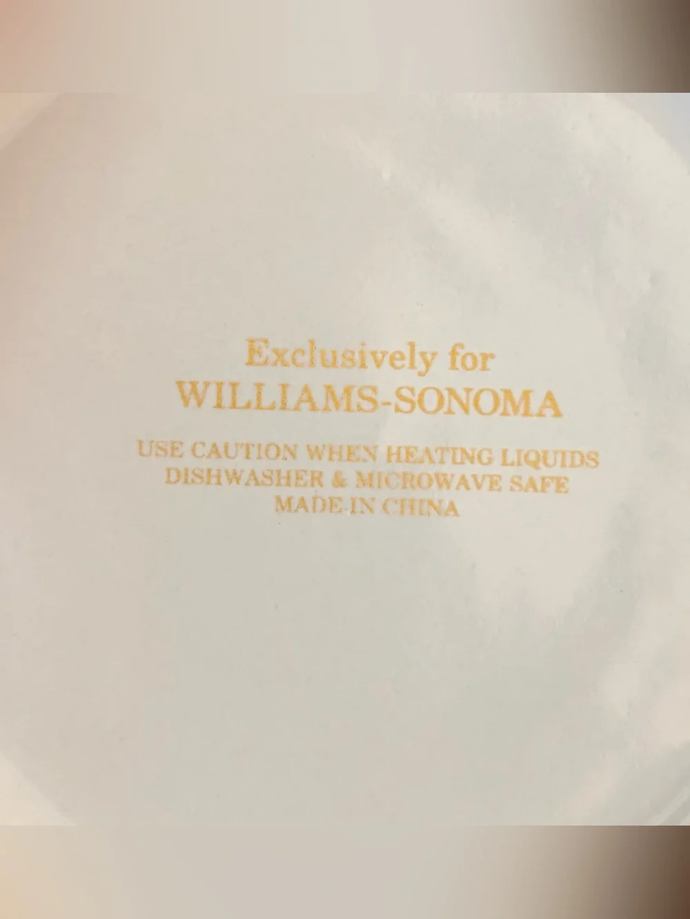 Williams Sonoma Christmas Tree Coffee Mug White Porcelain Metallic Gold Tree